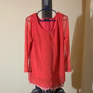 Papillon Orange Women's Long Sleeve Top